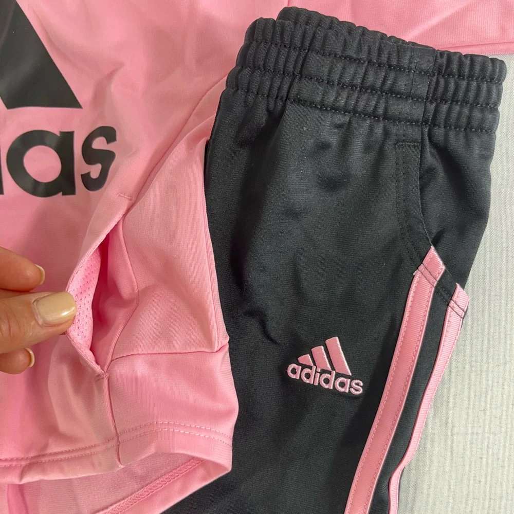 Adidas Track Suit 2T Pink & Black